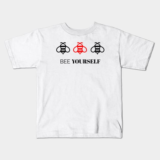 Bee Yourself Kids T-Shirt by silentboy